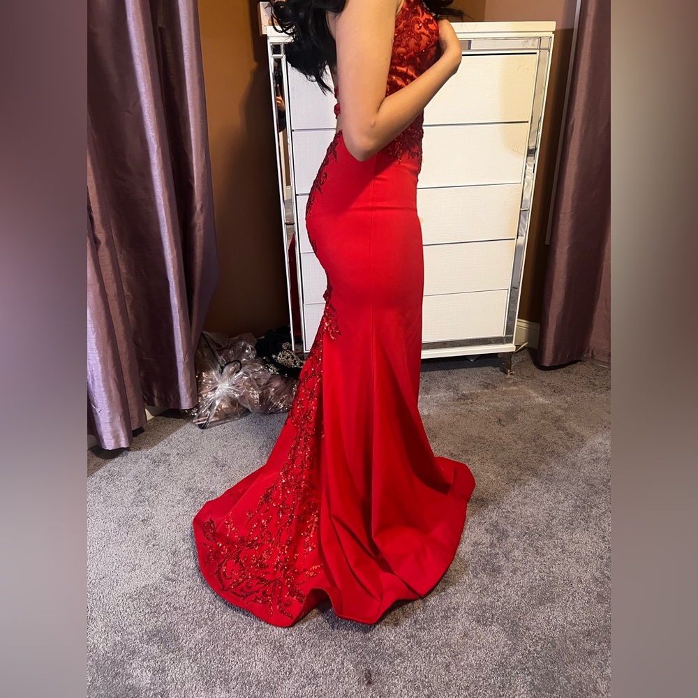 Mori Lee Red Prom Dress